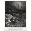 Gustave Dore The Bible engraving print . The destruction of Leviathan illustration .