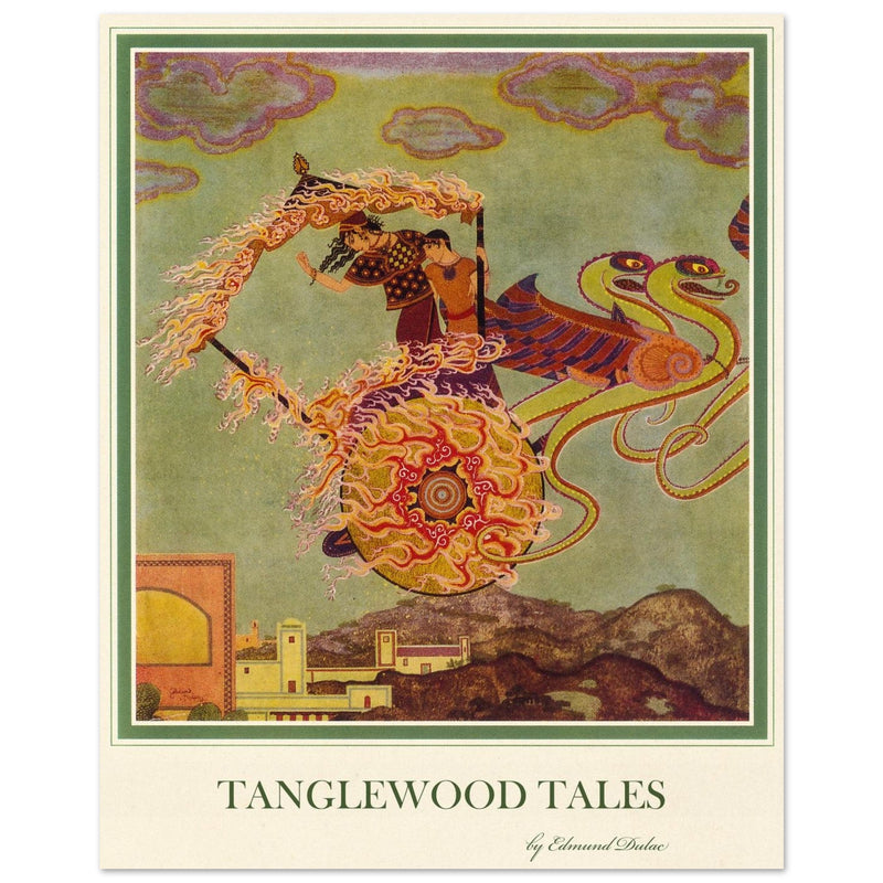 Edmund Dulac Tanglewood Tales illustration. Myth of Phaeton driving the chariot of the sun.