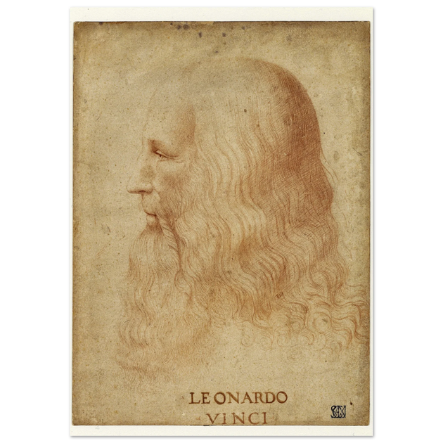 Portrait of Leonardo da Vinci by anonimous artist 1510-1530 .