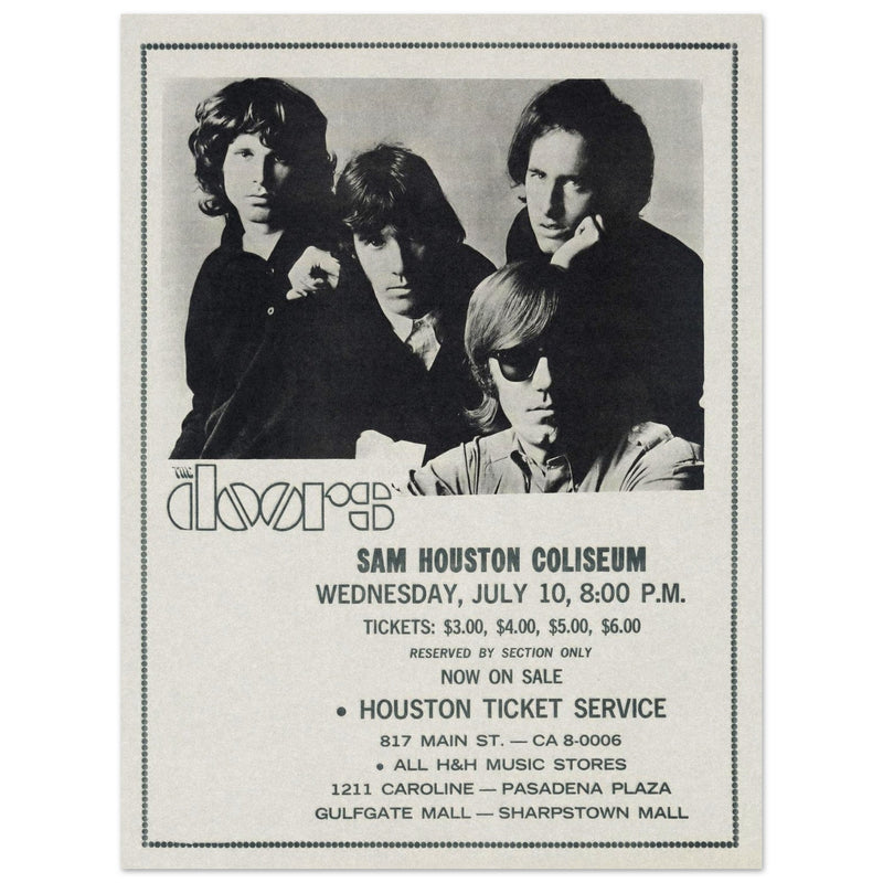 The Doors concert at the Sam Houston Coliseum in 1968.