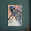 Two peacocks on tree branch by Ohara Koson