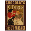 Chocolate advertising poster by Steinlen Chocolats / Thés Cie Française. Vintage historic artwork.