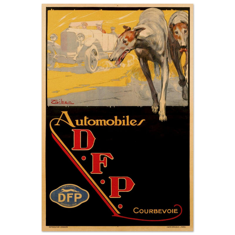 Doriot car vintage advertising poster  1910.
