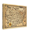Pictorial old map of the United States of America by Ernest Dudley Chase