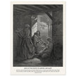 Gustave Dore The Bible engraving print . Jesus at the house of Martha and Mary .