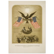 The American Declaration of Independence illustrated in 1861.  reproduction