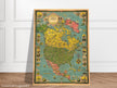 North America ancient pictorical map by Ernest Dudley Chase