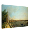 London antique painting by Canaletto 1750 The Thames from Somerset House Terrace towards the City.