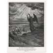 Gustave Dore The Bible engraving print . The angel appearing to Joshua .