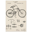 Vintage bicycle patent by Richard J Gatling 1894