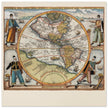 Ancient map of America of the XVI century by Theodor de Bry .