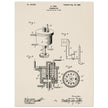Carbureter vintage patent illustration by John Ford.