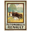 Automobiles Renault vintage advertising print . Created in 1910.
