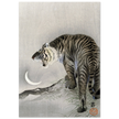 A Roaring tiger by Ohara Koson  woodblock print reproduction