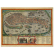 Venice Italy vintage map by Georg Braun and Frans Hogenberg. Antique maps