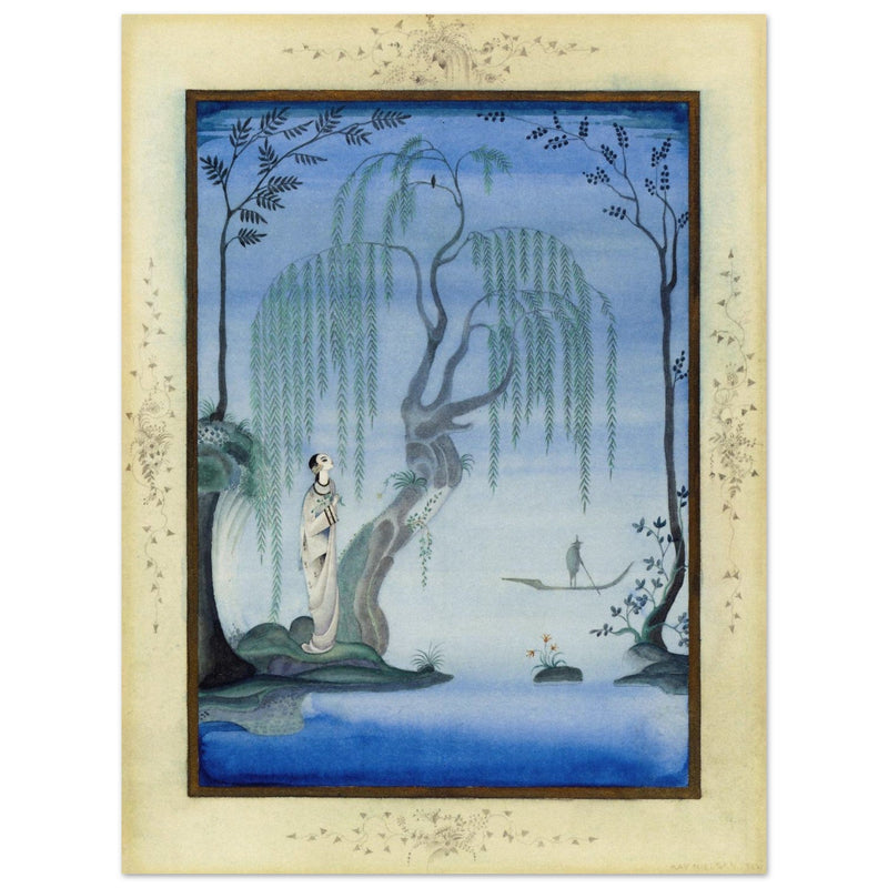 Kay Nielsen and his illustration The Nightingale from Fairy Tales by Hans Andersen.