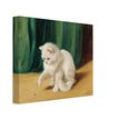 Cat with Ladybird old painting by Arthur Heyer.