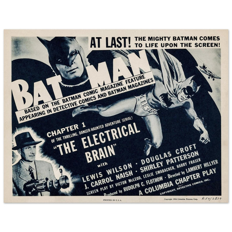 The Batman 1954 vintage movie poster .