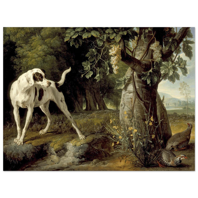 Landscape with a Dog and Partridges painting by Alexandre François Desportes 1719