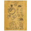 Winding Mechanism for Time Pieces, vintage clock patent .