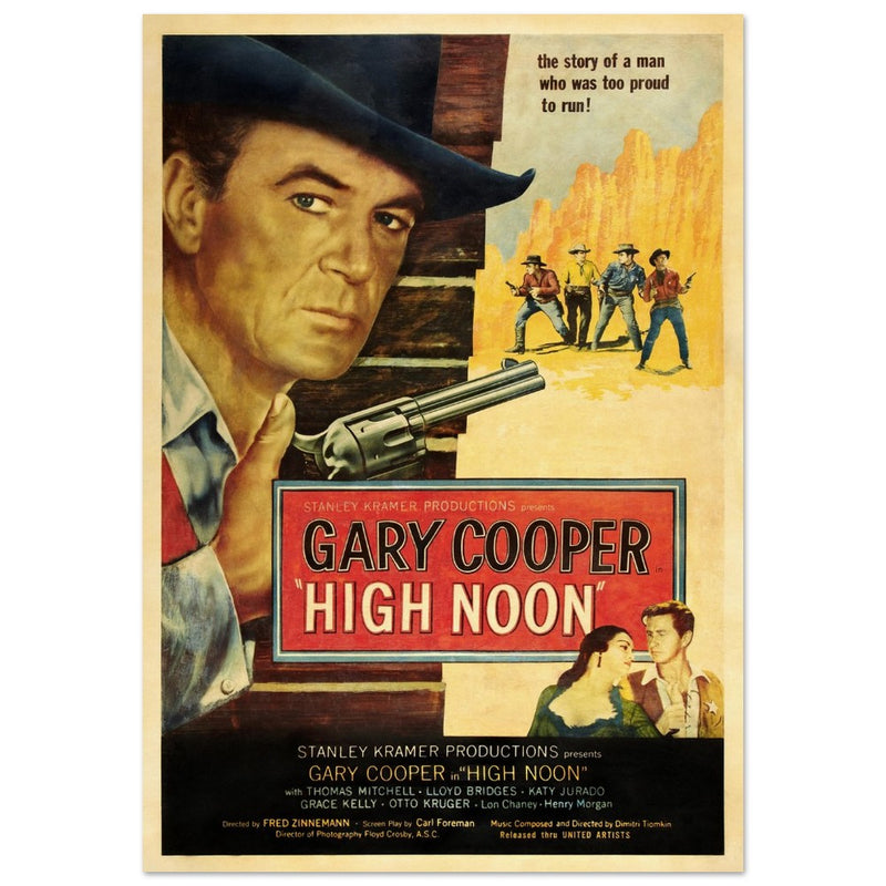 High Noon with Gary Cooper movie poster.