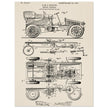 Motor Vehicle patent. Vintage car illustration.