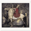 John Bauer vintage illustration print . The ring fairy tale. The prince and the girl.