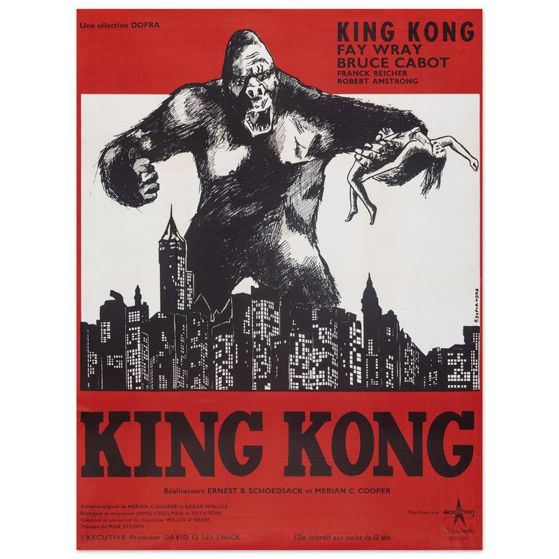 King Kong vintage movie poster . French edition.