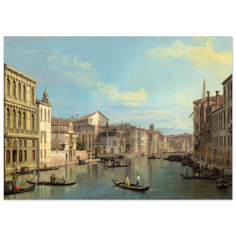 Grand Canal in Venice Italy. Antique painting by Canaletto 1738.