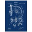 Vehicle whell patent illustration. Vintage drawing .