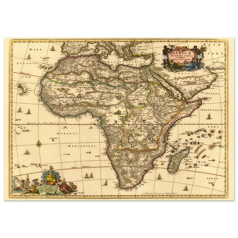 Africa ancient map print by Nicolaes Visscher