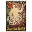 Cigarettes Saphir by Stephano vintage art nouveau advertising.