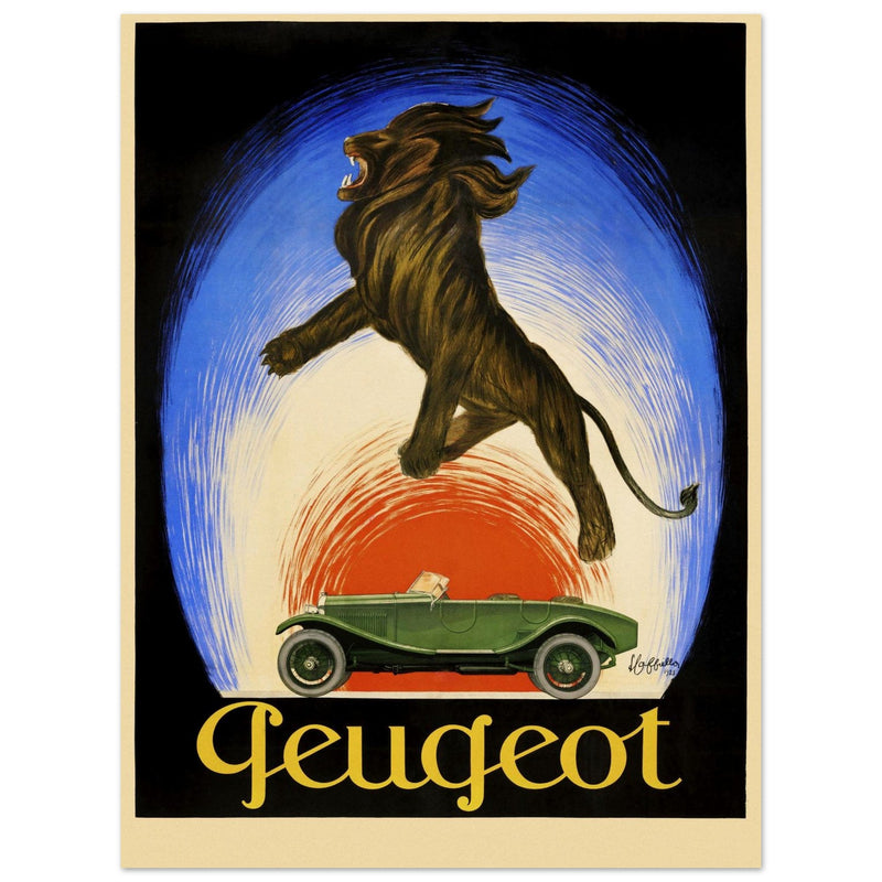 Peugot vintage advertising by Leonetto Cappiello 1925 poster .