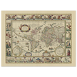 Old map of the world poster reproduction by Joan Blaeu XVII century