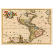 Ancient map print of America by Visher.