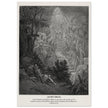 Gustave Dore The Bible engraving print . Jacob's dream.