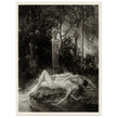 Ode to Psyche by Will Hicok Low 1887. Vintage  print of this greek mythology episode between Eros and Psiche