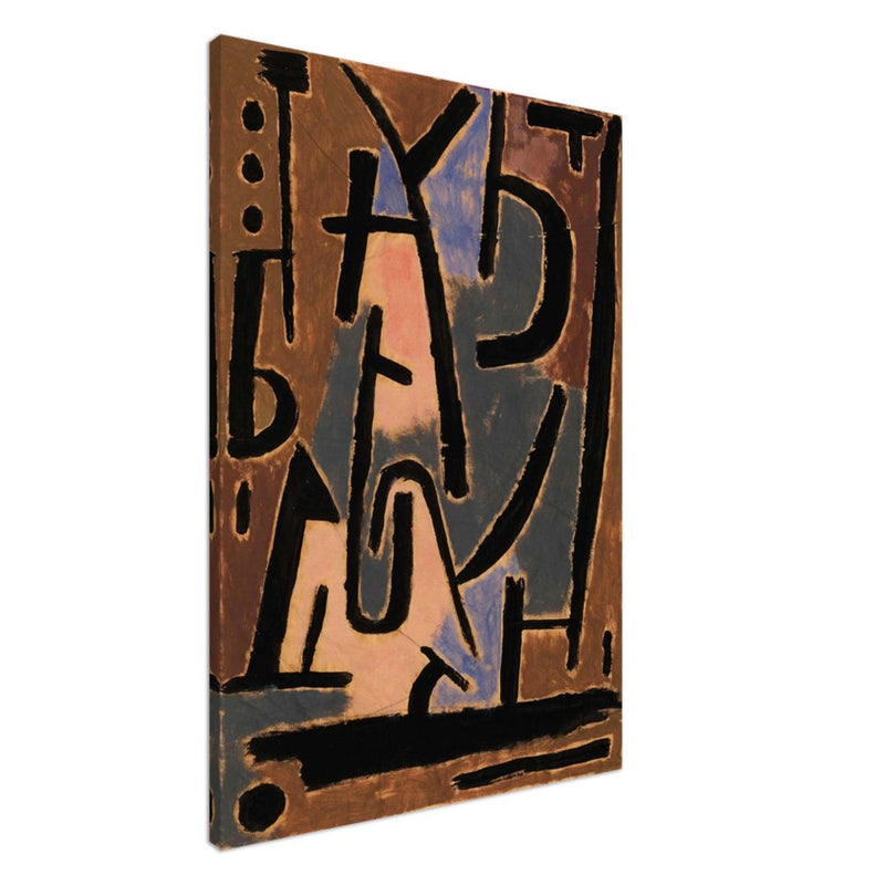 Paul Klee Bedrohliche Zeichen ( Threatening signs ). Abstract painting.  artwork. Wallart