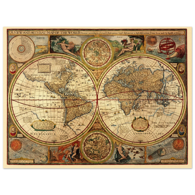 1651 Ancient world map by John Speed