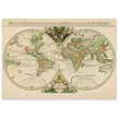 Ancient world map poster reproduction