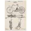 vintage motorcycle patent by G. M Holley.