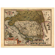 Ancient map of China by cartographer Abraham Ortelius 1584. Vintage historic map.