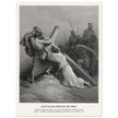 Gustave Dore The Bible engraving print . Jesus falling beneath the cross .