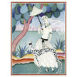 Helen Dryden illustration fashion magazine cover. Woman with dalmatian dog. Fine art  .