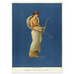 Roman woman with bow Pompeii mural painting reproduced by Wilhelm Zahn.