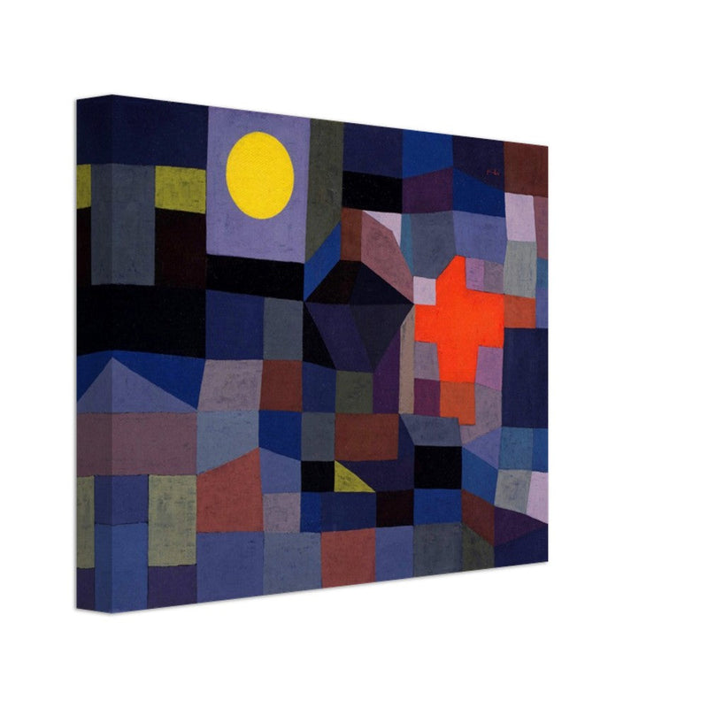 Paul Klee Fire at Full Moon abstract painting.   .