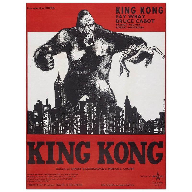King Kong vintage movie poster . French edition.