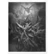Gustave Dore  Paradise Lost engraving . Dawnfall of Satan with his fallen angels driven out from Heaven .