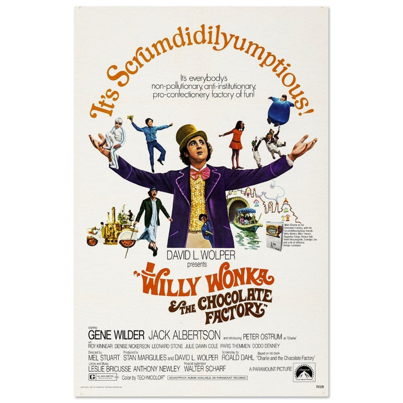 Willy Wonka and the Chocolate Factory movie poster.