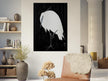 Egret in the rain by Ohara Koson woodblock print